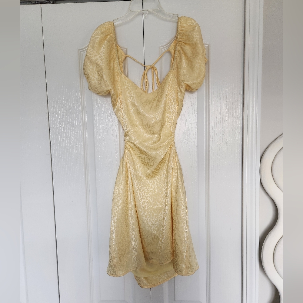 Dolls Kill Le Lis Grab My Number Satin Mini Dress